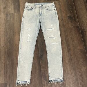 Levi’s Premium Lot 512 Big E Jeans Men's Size 30x32 Blue Denim Light Wash Raw